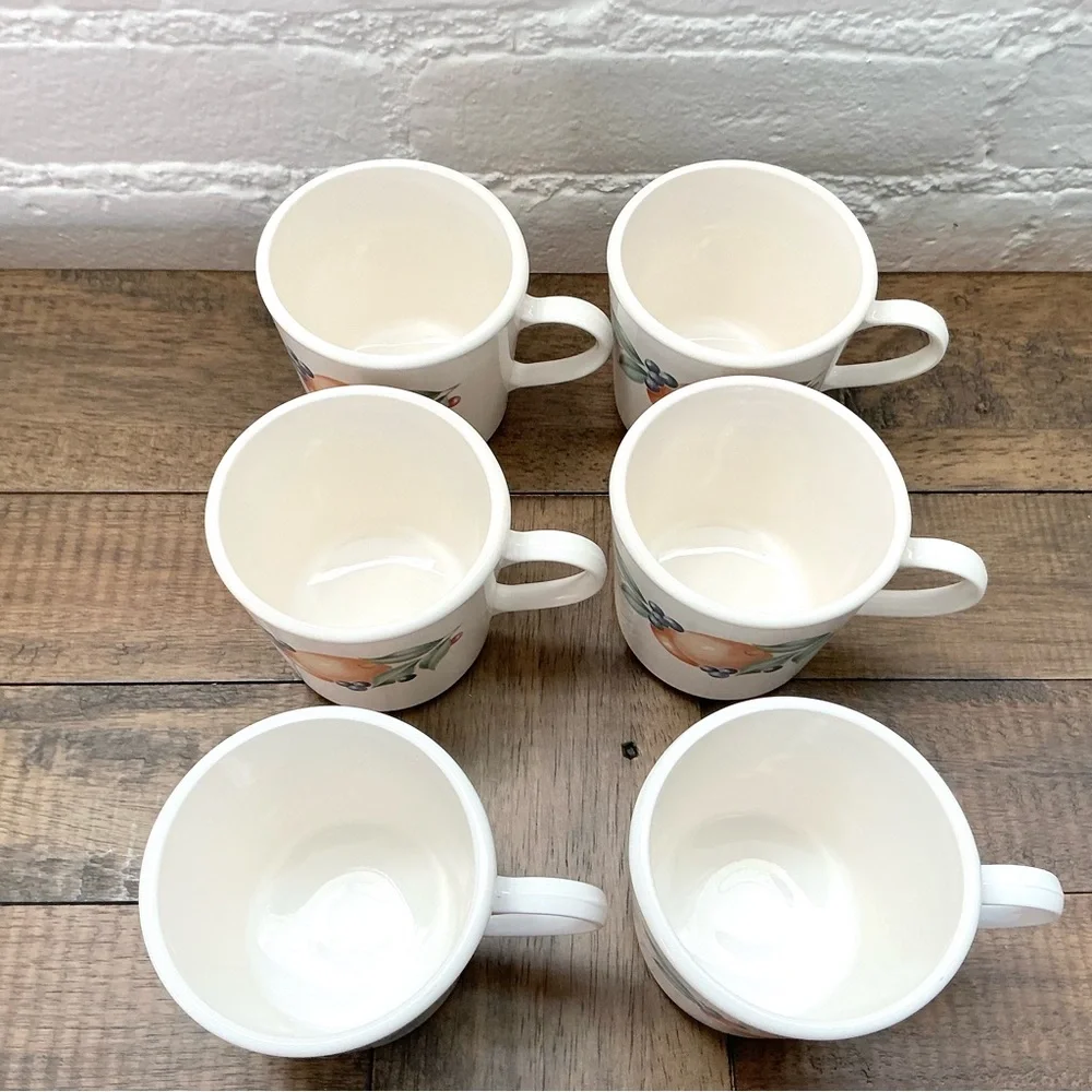 Vintage Corelle Abundance Coffee Mugs Set of 6